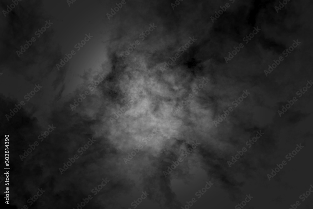 white cloud and black sky textured background