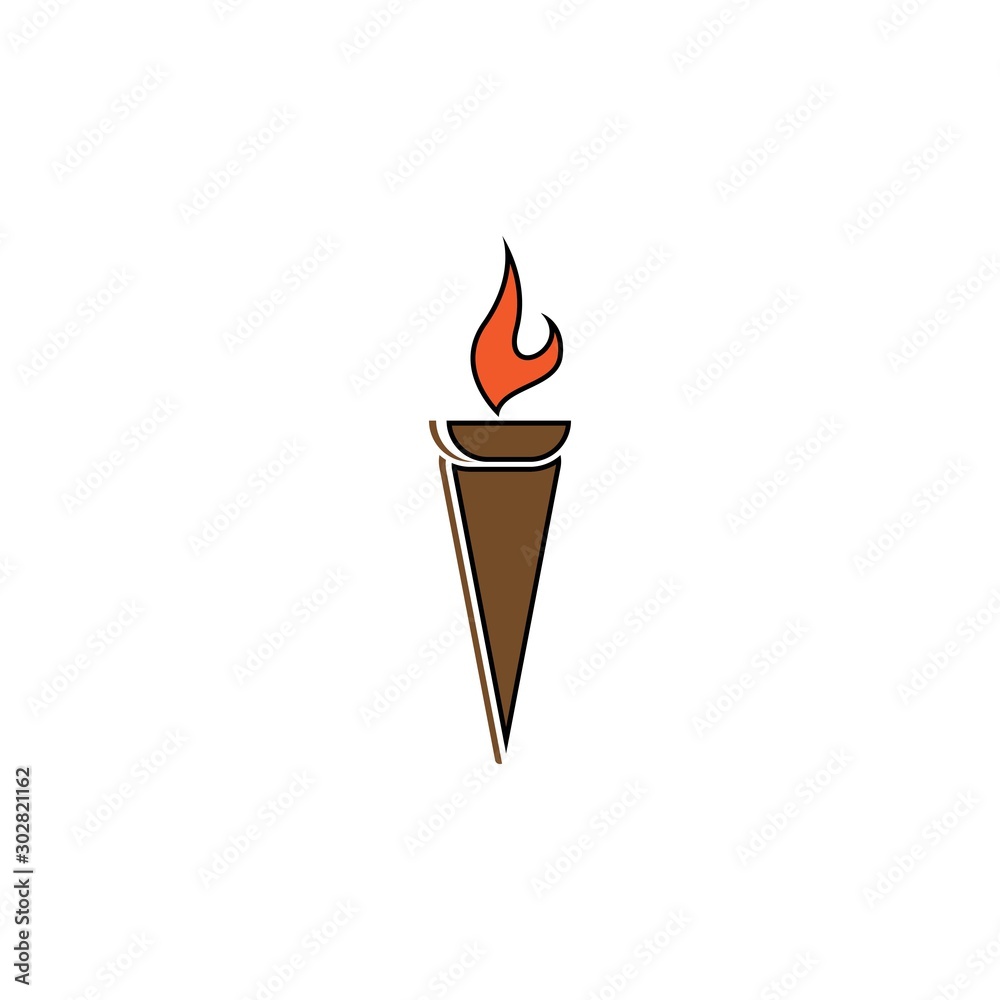 Torch logo template vector icon design Torch logo template vector icon design