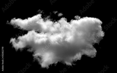 Textured Smoke ,Abstract white cloud isolated on black background ,brush effect