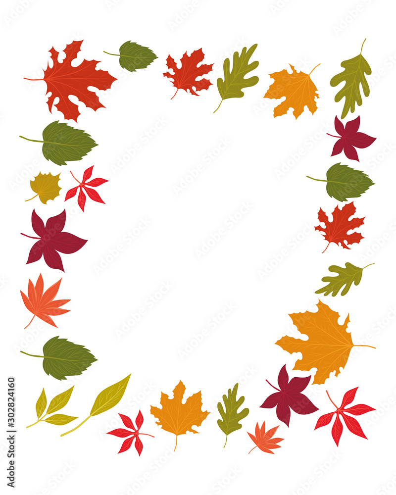 Isolated autumn leaves vector design