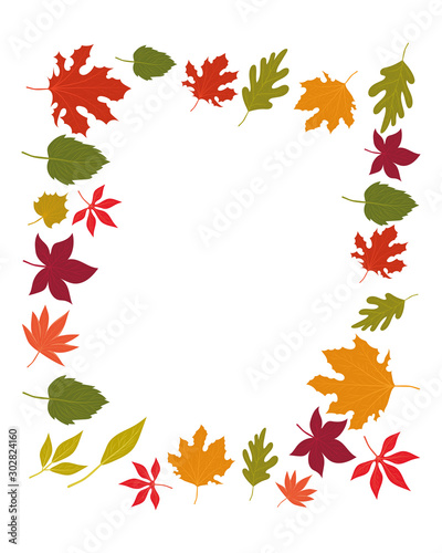 Isolated autumn leaves vector design