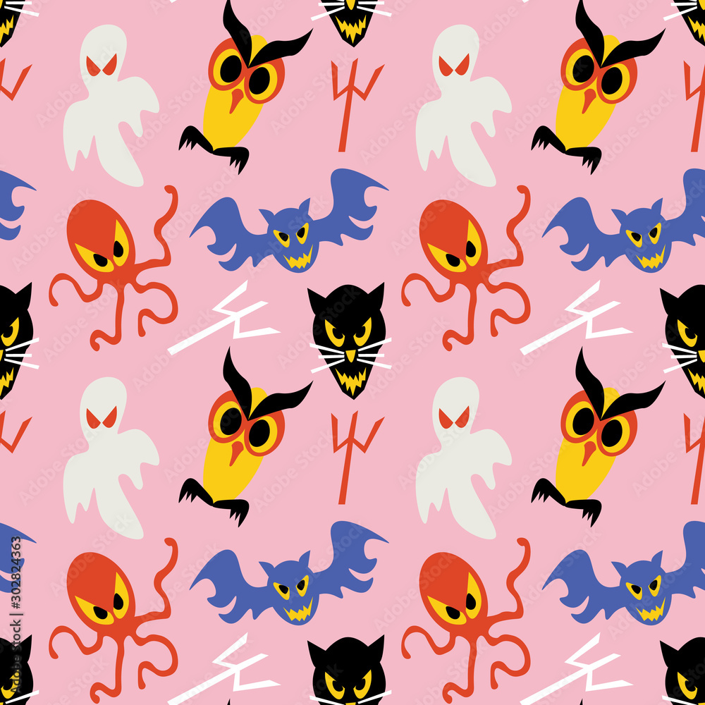 Horror Ghost Pattern Design Graphic Vector Background