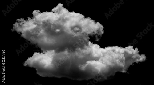 Textured Smoke ,Abstract white cloud isolated on black background ,brush effect