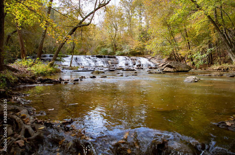 Waterfall and stream with rocks Waterfall and stream with rocks