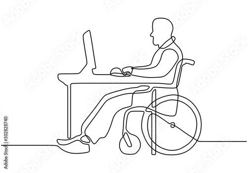 Continuous line drawing of ...