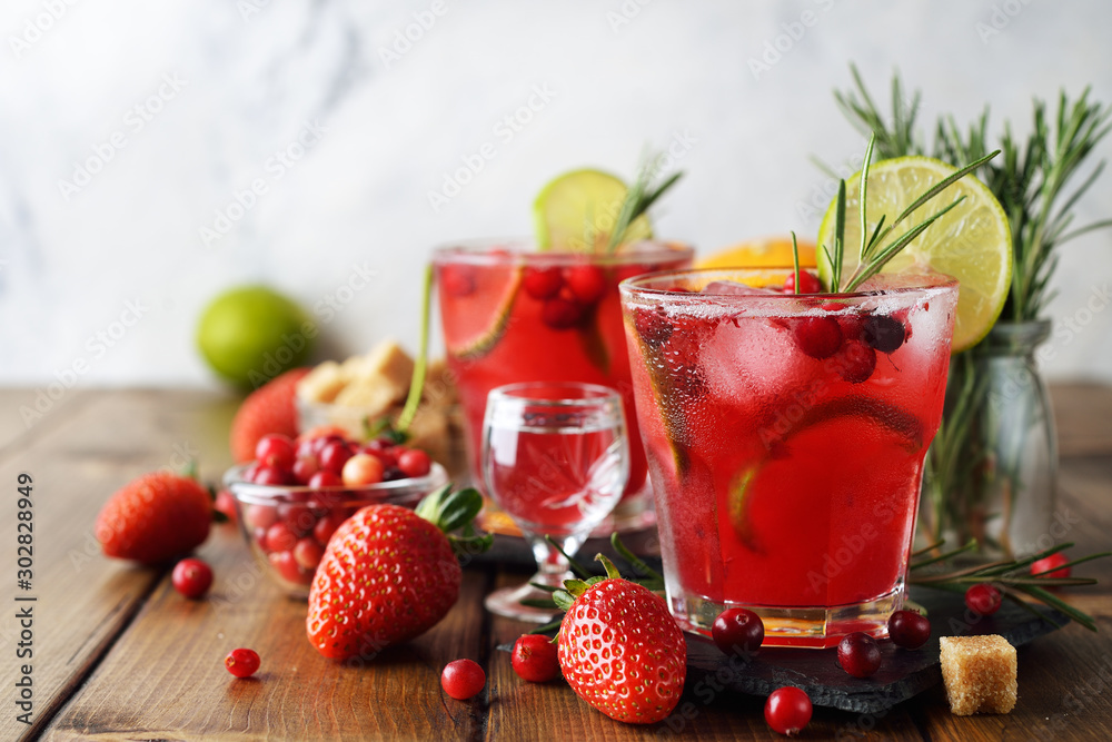 Cranberry cocktail with vodka