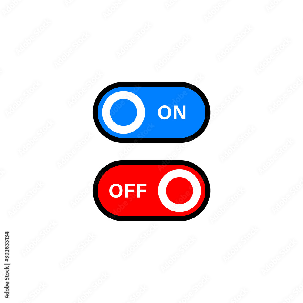 Switch button icon for web sites. Vector illustration on a white background. Switch button icon for web sites. Vector illustration on a white background.