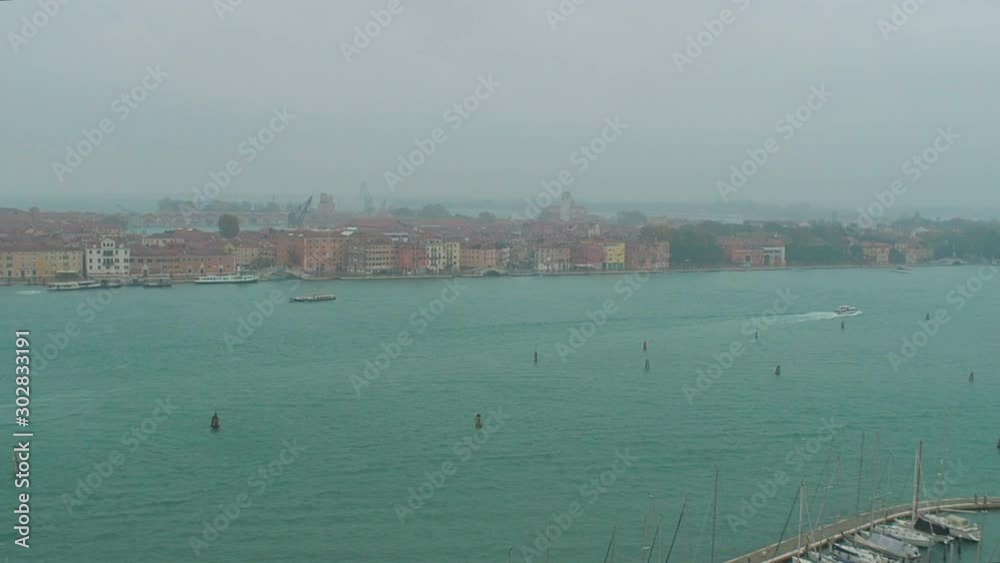 Venice View From San Giorgio Maggiore at Acqua Alta Season in November, Veneto, Italy Venice View From San Giorgio Maggiore at Acqua Alta Season in November, Veneto, Italy
