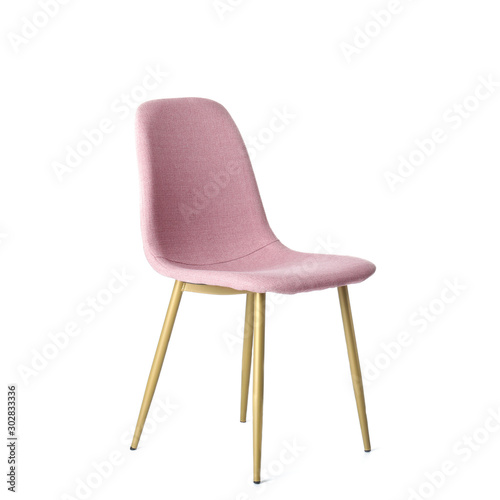 Stylish chair on white background photo