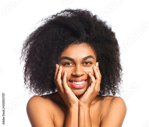 Portrait of beautiful Afric...