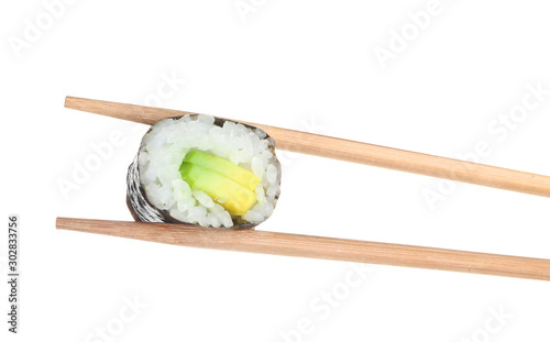 Fresh avocado maki sushi ro...