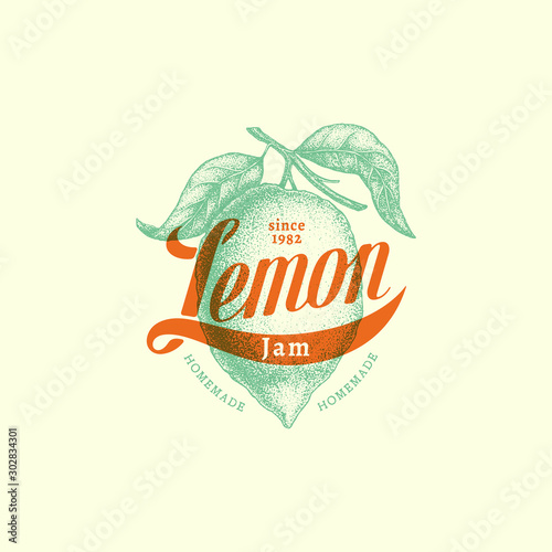 Vintage lemon label