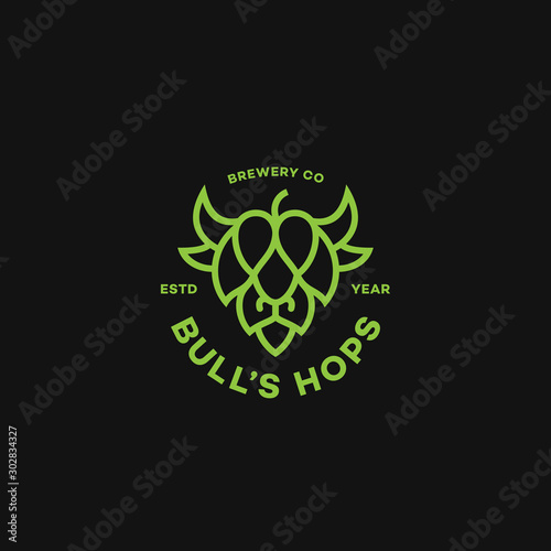 Bulls hops logo