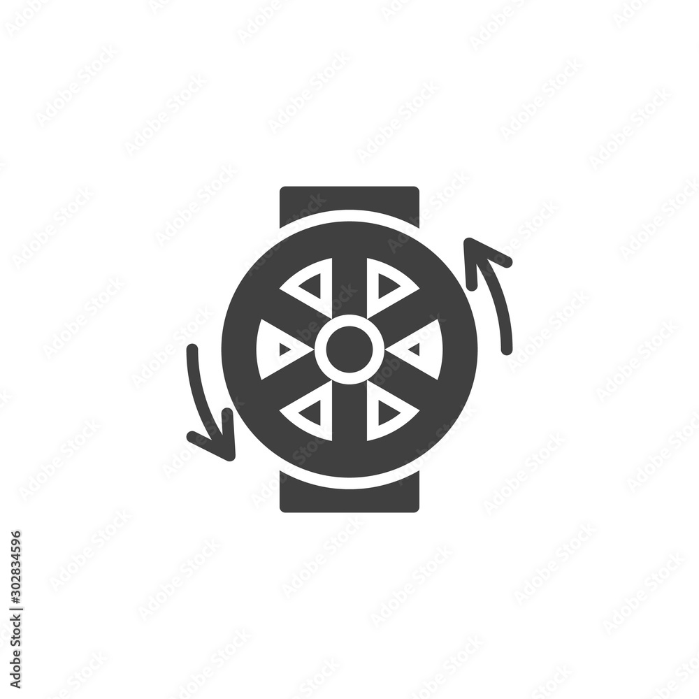 Vektorová grafika „Valve open arrows vector icon. filled flat sign for  mobile concept and web design. Pipe with valve close glyph icon. Symbol,  logo illustration. Vector graphics“ ze služby Stock | Adobe