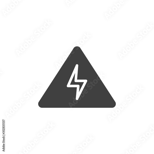 Free Download High voltage vector icon. filled flat sign for mobile concept and web design. Electrical hazard warning sign glyph icon. Symbol, logo illustration. Vector graphics - GFXLoad