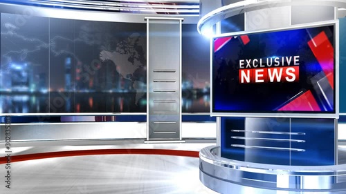 3D rendering background is perfect for any type of news or information presentation. The background features a stylish and clean layout 