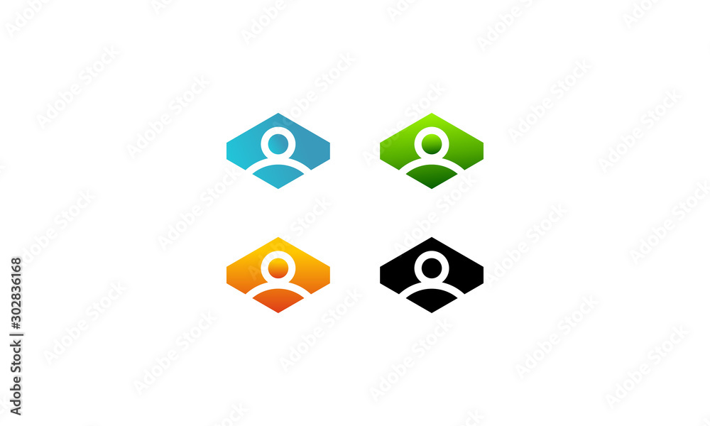 logo people of square vector logo people of square vector