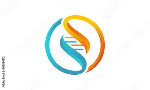 logo hot and cold blue and orange letter s