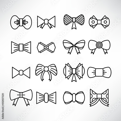 bow tie and ribbons collection line 