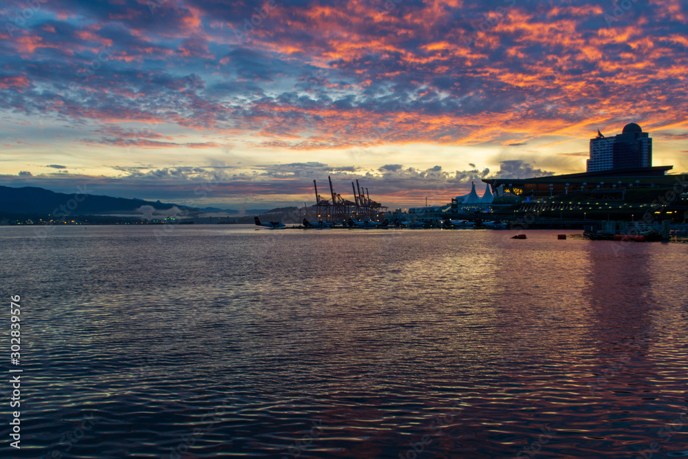 Good morning Vancouver. Sunrise at Coal Harbor.