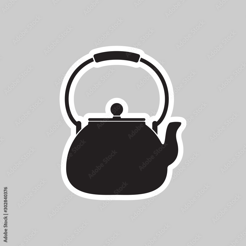The teapot. Tea symbol Simple modern icon design illustration. The teapot. Tea symbol Simple modern icon design illustration.
