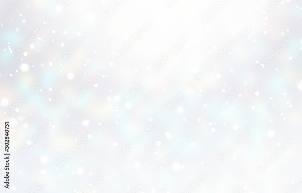 Winter white blurred texture. Snow glow subtle empty background. Xmas decoration. New Year plain pastel illustration. - obrazy, fototapety, plakaty 