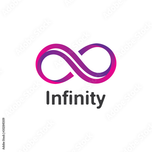 Infinity logo design inspiration vector illustration template icon