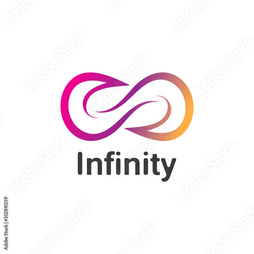 Infinity logo design inspiration vector illustration template icon