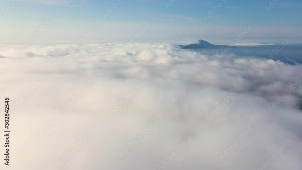 Aerial view above the clouds during the morning, Croatia. Aerial view above the clouds during the morning, Croatia.