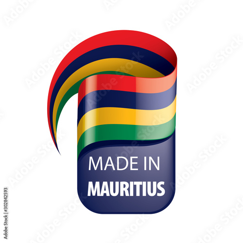 Mauritius flag, vector illustration on a white background