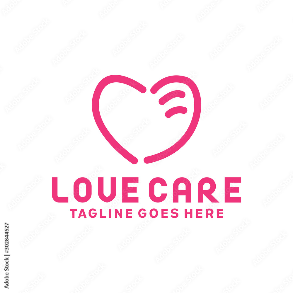 Love Care Logo Design Inspiration For Business And Company