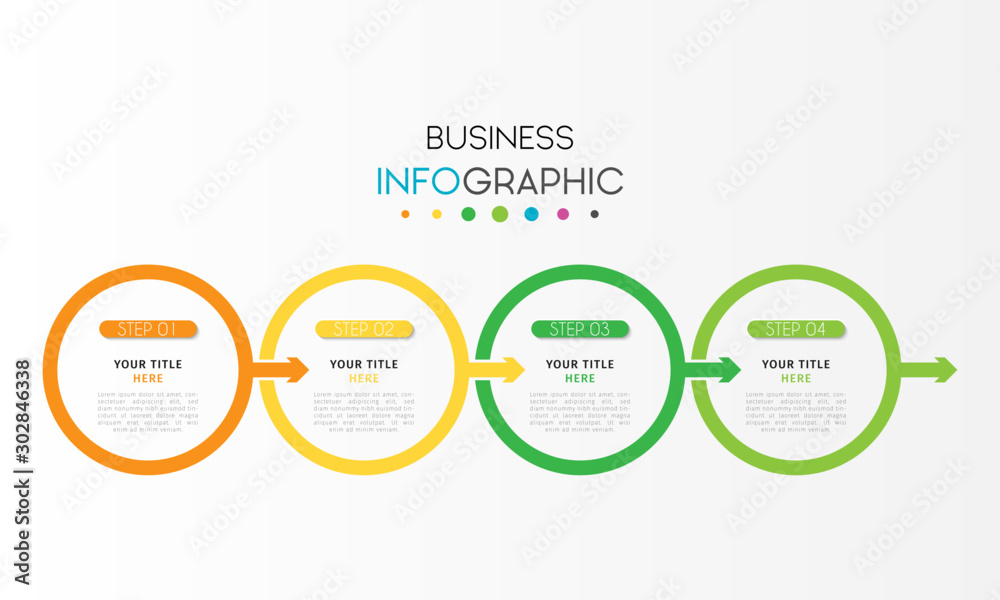 Vector infographic design template with 4 options or steps. Can be used ...