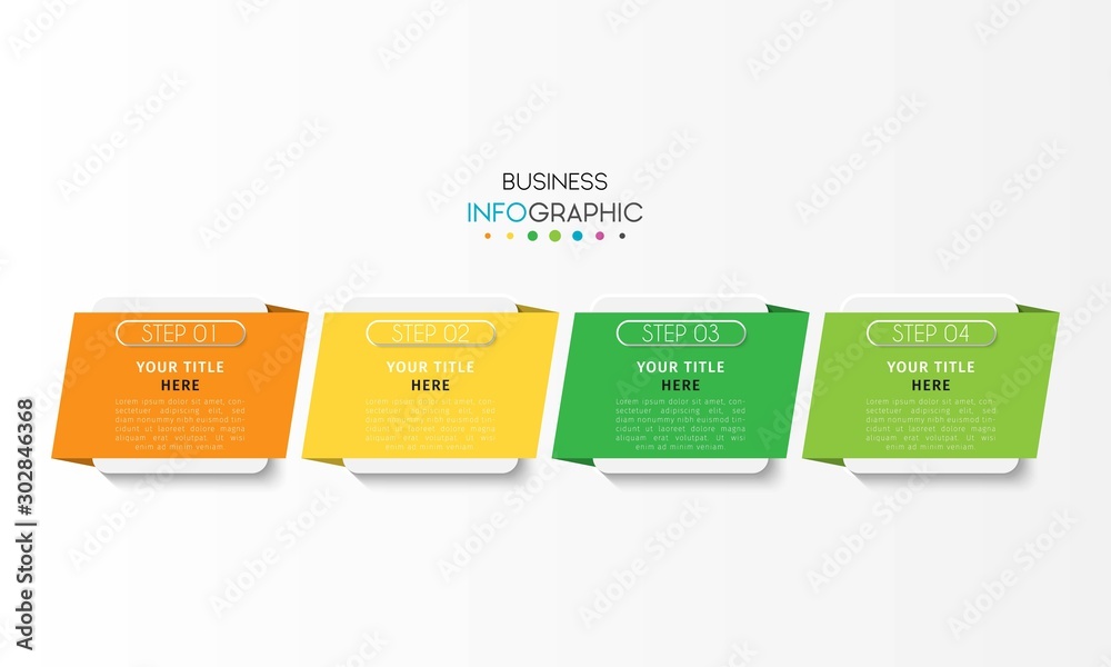 Vector infographic design template with 4 options or steps. Can be used ...