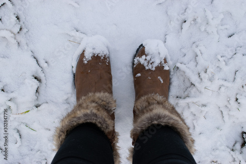 feet in snow