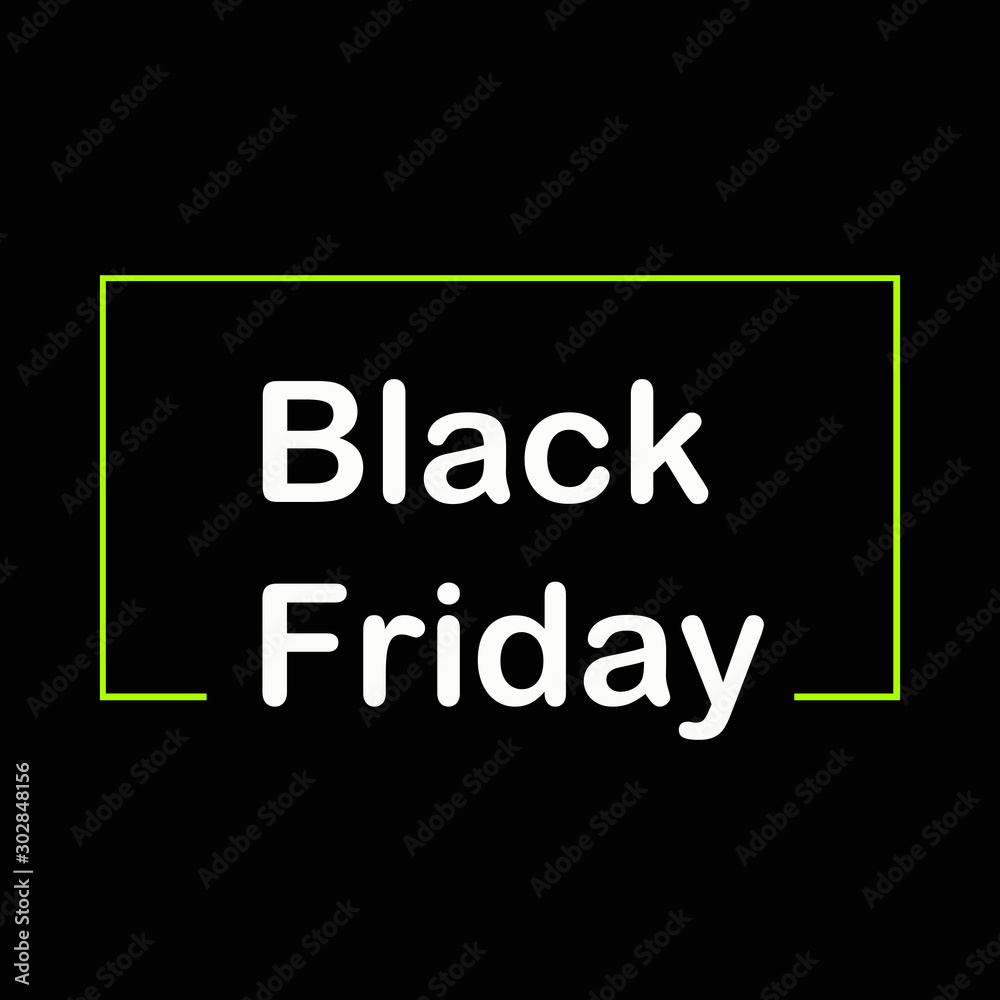 concept on blackboard black friday text