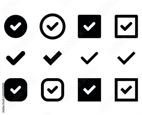 Check icon set - Tick symbol