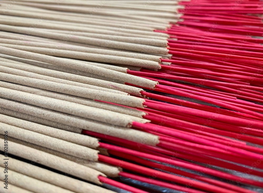 many new white incense sticks unfolded many new white incense sticks unfolded