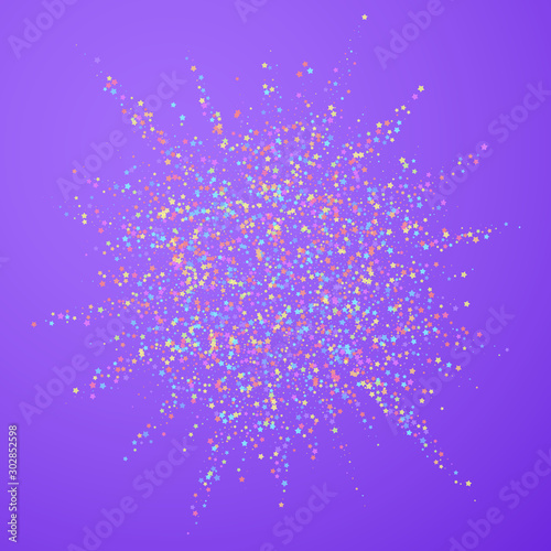 Festive confetti. Celebration stars. Colorful star
