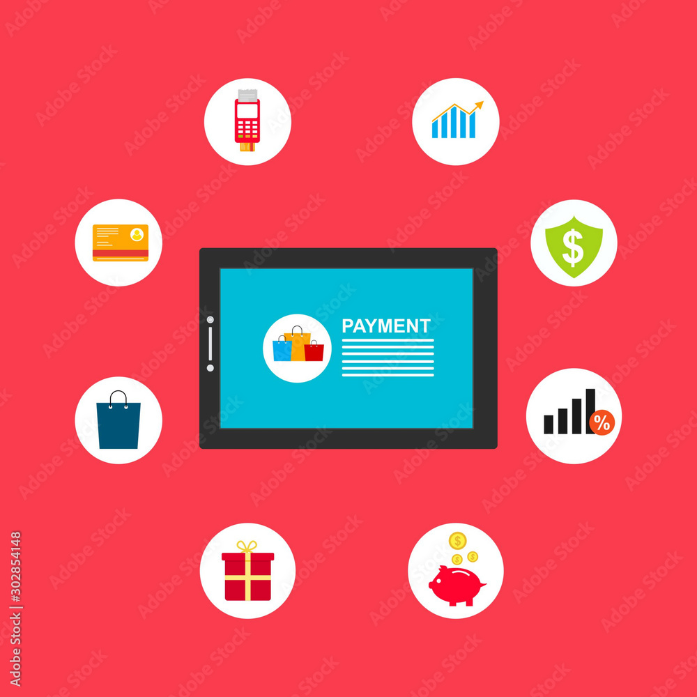 Modern Flat design people and Business concept for M-Commerce, easy to use and highly customizable Modern Flat design people and Business concept for M-Commerce, easy to use and highly customizable