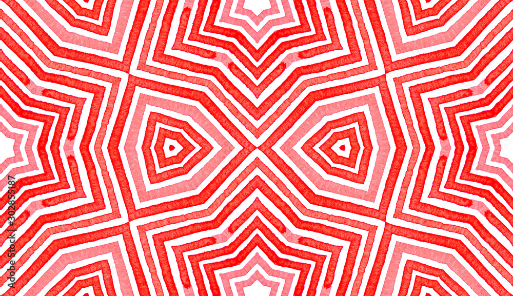 Pink red Geometric Watercolor. Delightful Seamless