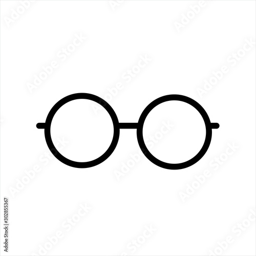 Glasses icon in trendy flat style isolated on background. Glasses icon page symbol for your web site design Glasses icon logo, app, UI. Glasses icon Vector illustration, EPS10.