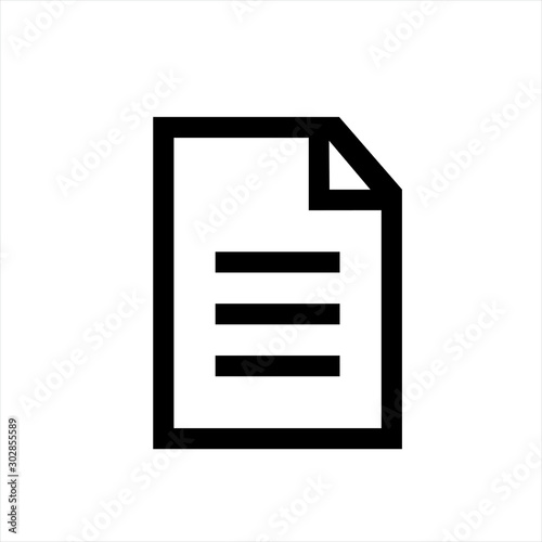 Document icon in trendy flat style isolated on background. Document icon page symbol for your web site design Document icon logo, app, UI. Document icon Vector illustration, EPS10.