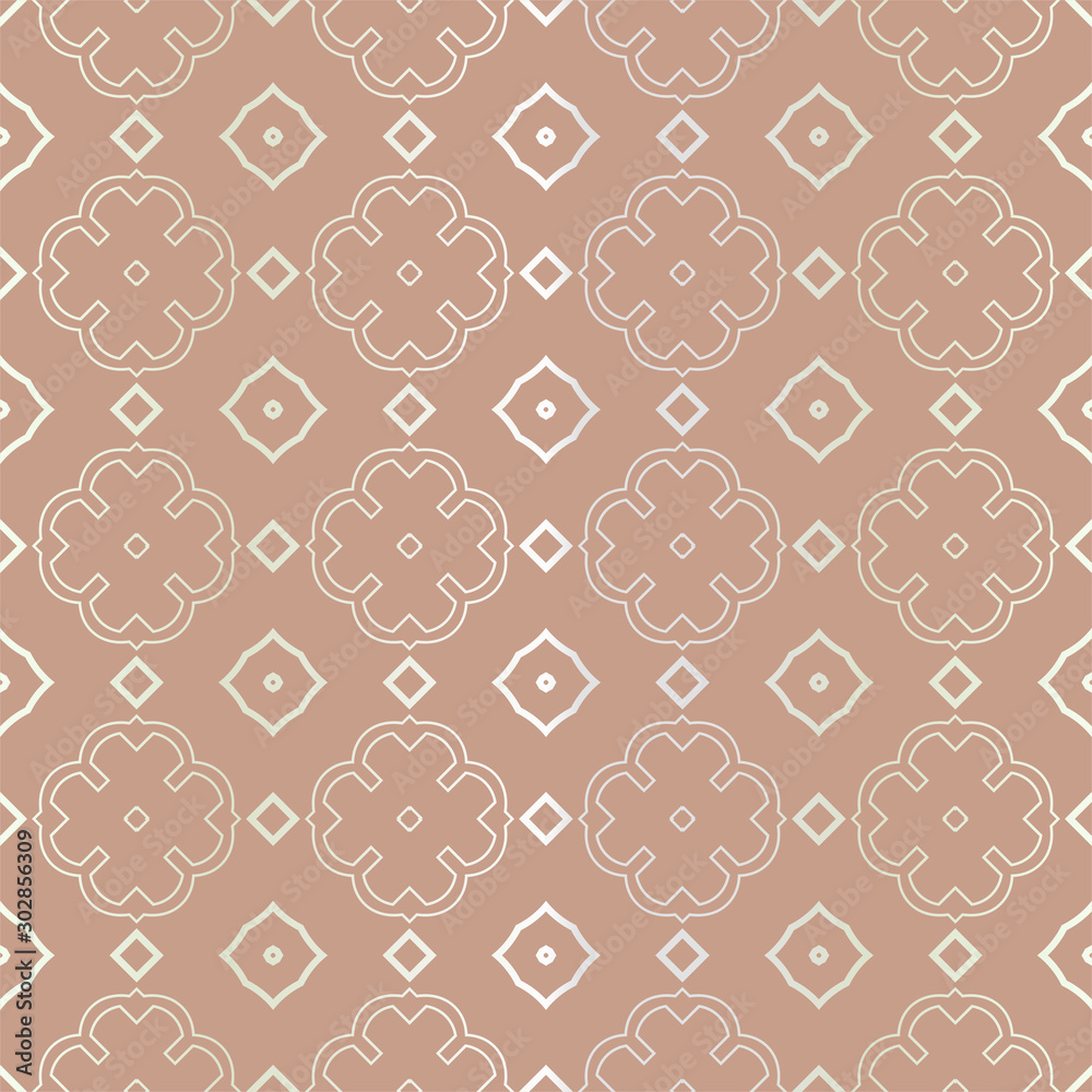 Seamless geometric pattern with modern ornamnet. Vector illustration