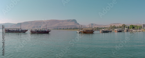 boats on the sea of galilee photo