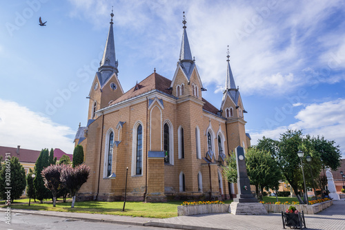 Sie view of Reformed Church in Sighetu Marmatiei town, Romania
