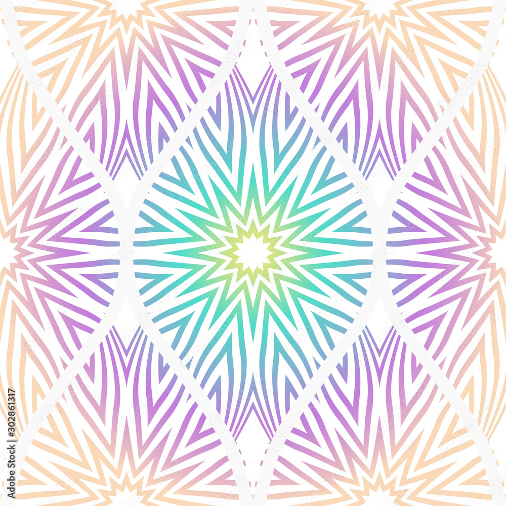 Seamless decorative pattern with floral decoration. Vector illustration