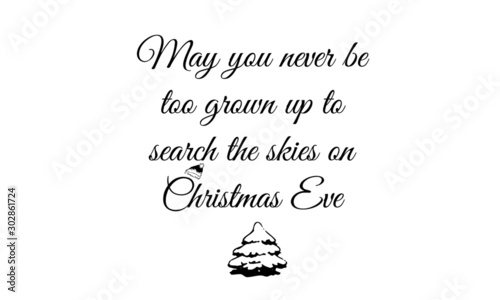 Christmas Quote, Winter X mas slogan, Inspirational text for invitation design