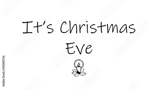 Christmas Quote, Winter X mas slogan, Inspirational text for invitation design