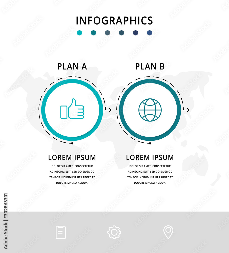 custom made wallpaper toronto digitalVector flat line template circle infographics. Business concept with 2 options and arrows. Two steps for content, flowchart, timeline, levels, marketing, presentation, graph, diagrams, slideshow