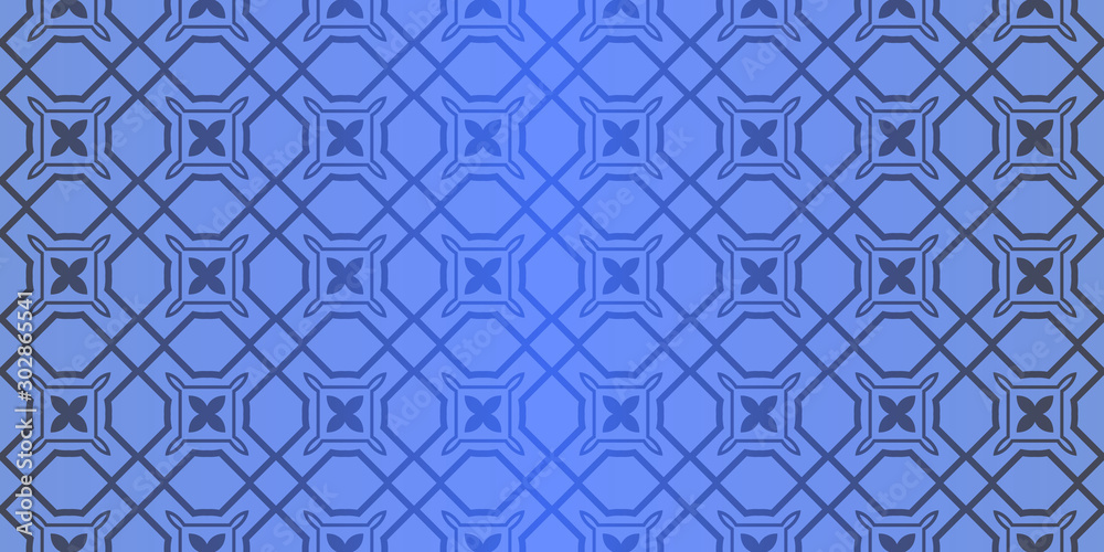 Fototapeta premium Seamless geometric pattern with decorative art-deco modern ornamnet. Vector illustration
